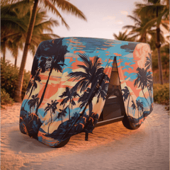 Palm Tree Island Golf Cart Cover My Store{{golf cart cover}} {{4 passenger}}