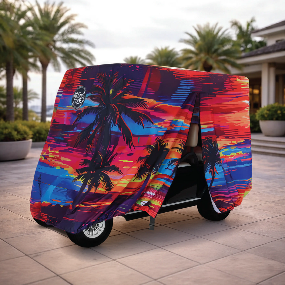It's 5 O'clock Somewhere Golf Cart Cover My Store{{golf cart cover}} {{4 passenger}}