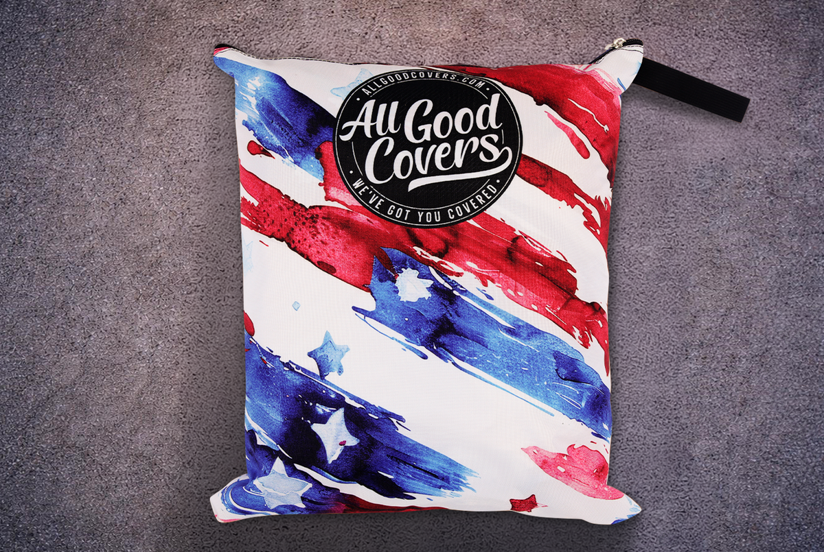 Golf cart cover stars stripes