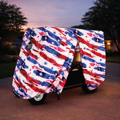Stars & Stripes Golf Cart Cover My Store{{golf cart cover}} {{4 passenger}}