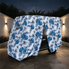 Teal Blue Tropics Golf Cart Cover My Store{{golf cart cover}} {{4 passenger}}