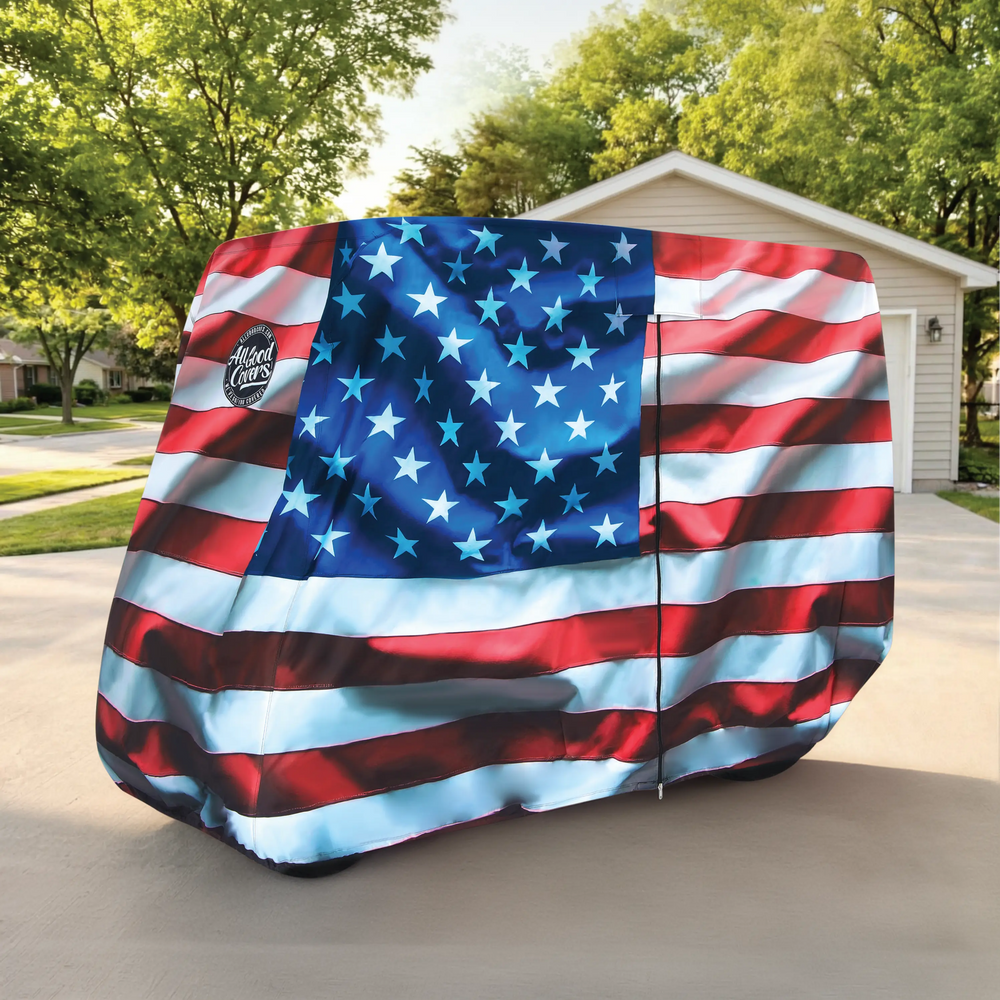 Star Spangled Banner Golf Cart Cover My Store{{golf cart cover}} {{4 passenger}}