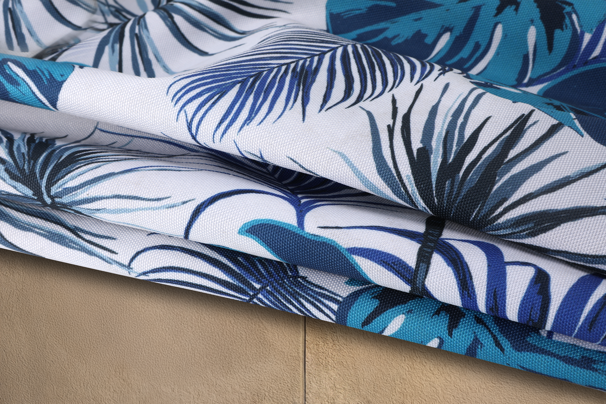 Golf cart cover teal blue tropics