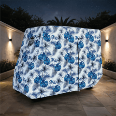 Teal Blue Tropics Golf Cart Cover My Store{{golf cart cover}} {{4 passenger}}