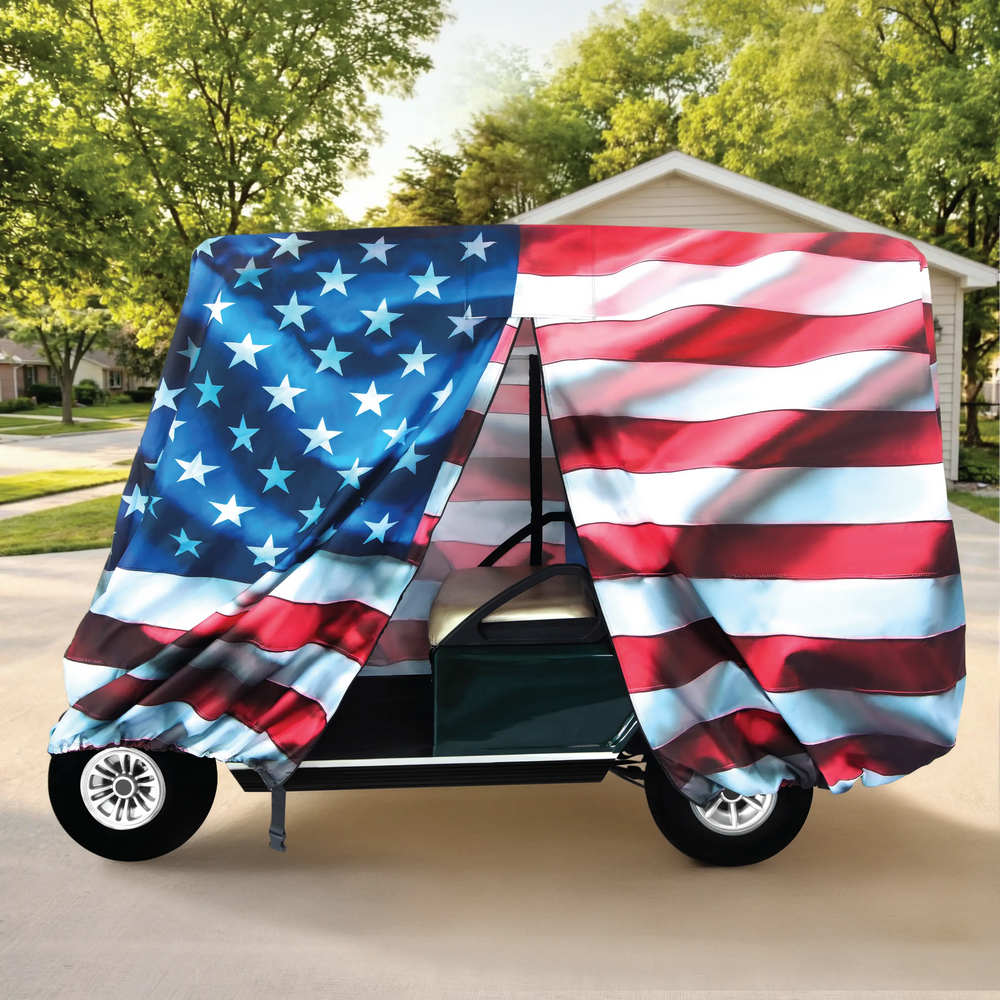 Star Spangled Banner Golf Cart Cover My Store{{golf cart cover}} {{4 passenger}}