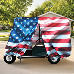 Star Spangled Banner Golf Cart Cover My Store{{golf cart cover}} {{4 passenger}}