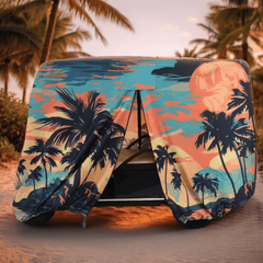 Palm Tree Island Golf Cart Cover My Store{{golf cart cover}} {{4 passenger}}