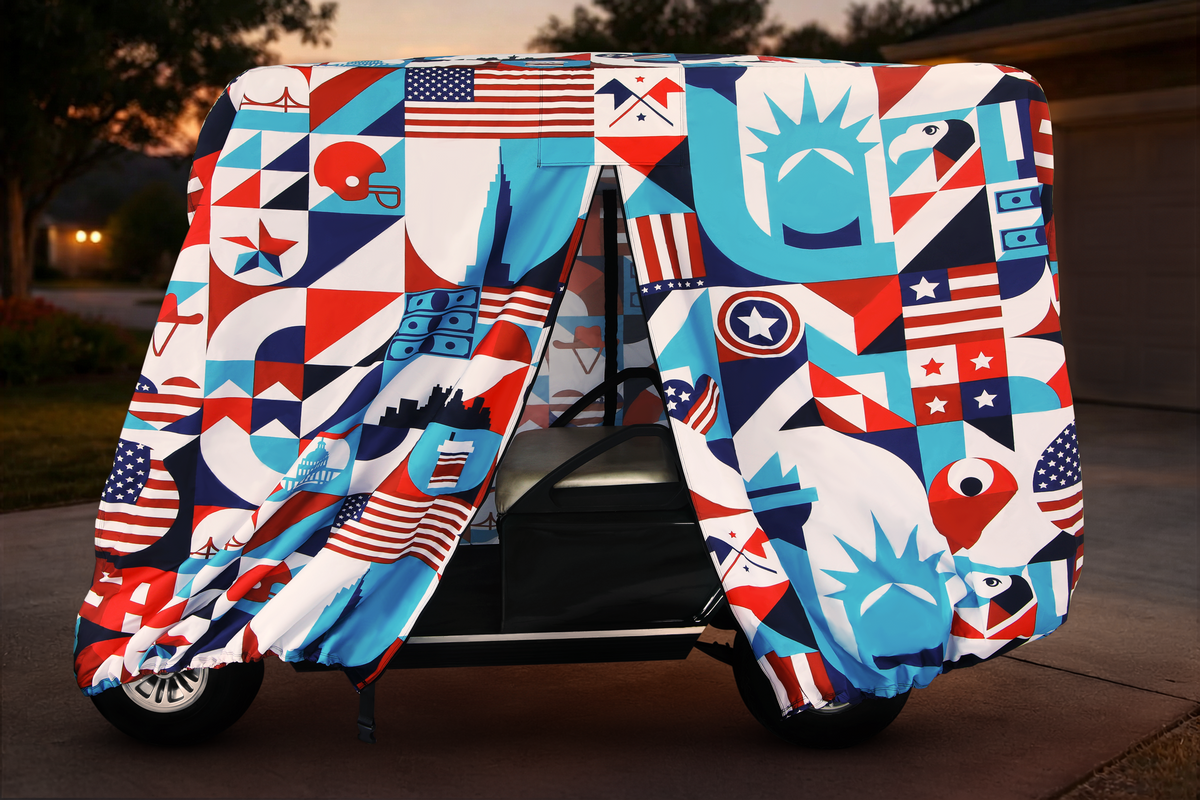 Golf cart cover liberty