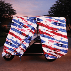 Stars & Stripes Golf Cart Cover My Store{{golf cart cover}} {{4 passenger}}