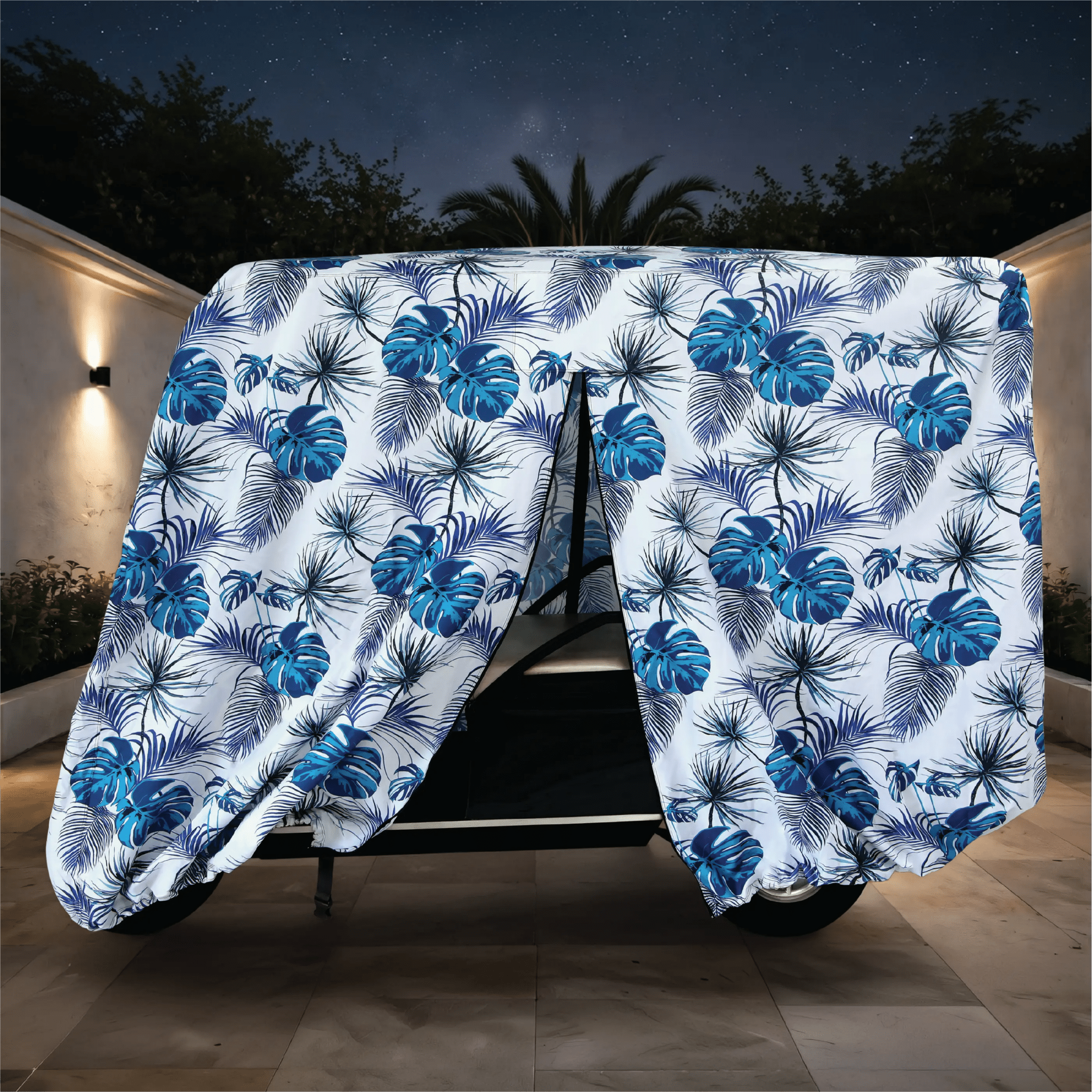 Teal Blue Tropics Golf Cart Cover My Store{{golf cart cover}} {{4 passenger}}