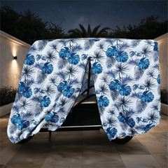 Teal Blue Tropics Golf Cart Cover My Store{{golf cart cover}} {{4 passenger}}