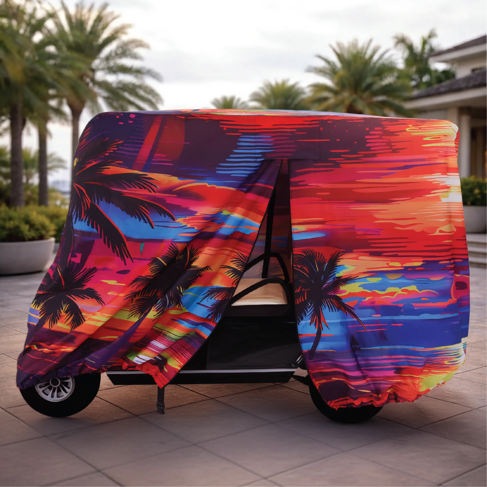 It's 5 O'clock Somewhere Golf Cart Cover My Store{{golf cart cover}} {{4 passenger}}