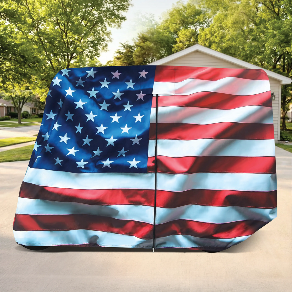 Star Spangled Banner Golf Cart Cover My Store{{golf cart cover}} {{4 passenger}}