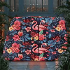 Flamingo Party Golf Cart Cover My Store{{golf cart cover}} {{4 passenger}}