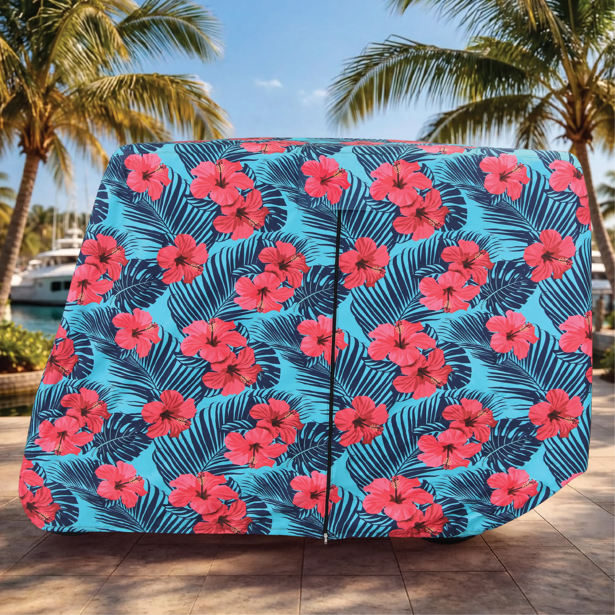Hibiscus Golf Cart Cover My Store{{golf cart cover}} {{4 passenger}}