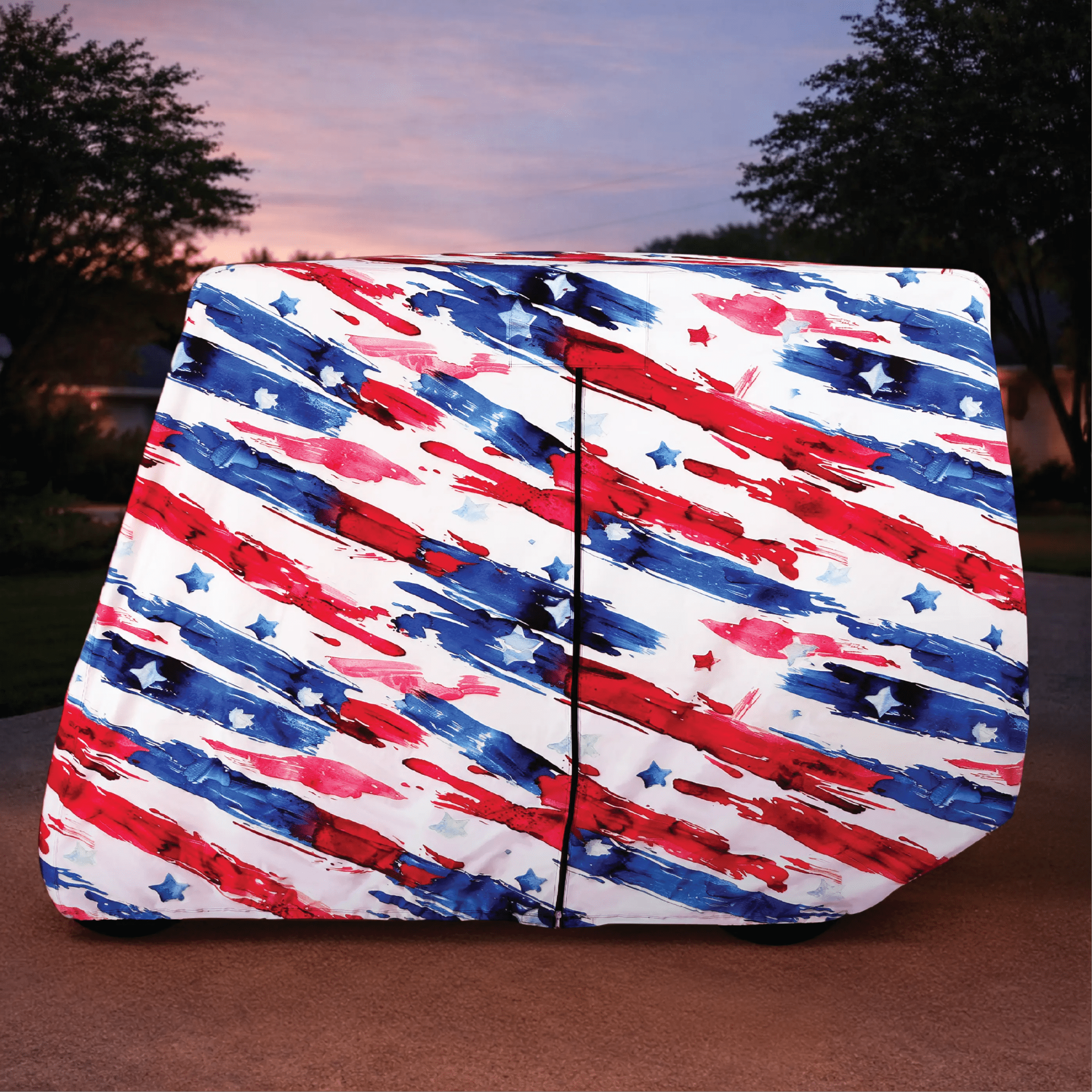 Stars & Stripes Golf Cart Cover My Store{{golf cart cover}} {{4 passenger}}