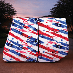 Stars & Stripes Golf Cart Cover My Store{{golf cart cover}} {{4 passenger}}
