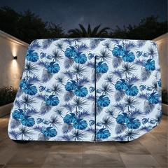 Teal Blue Tropics Golf Cart Cover My Store{{golf cart cover}} {{4 passenger}}