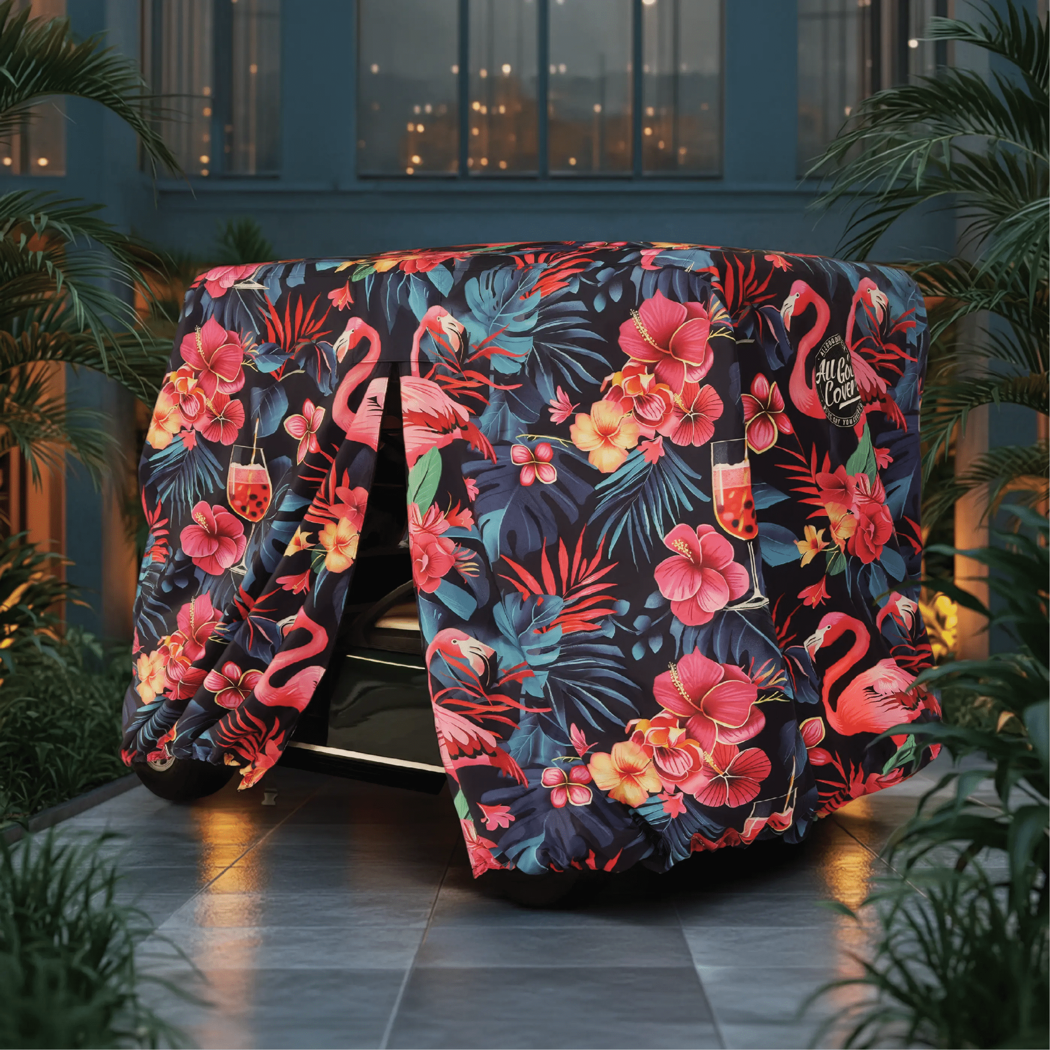 Flamingo Party Golf Cart Cover My Store{{golf cart cover}} {{4 passenger}}