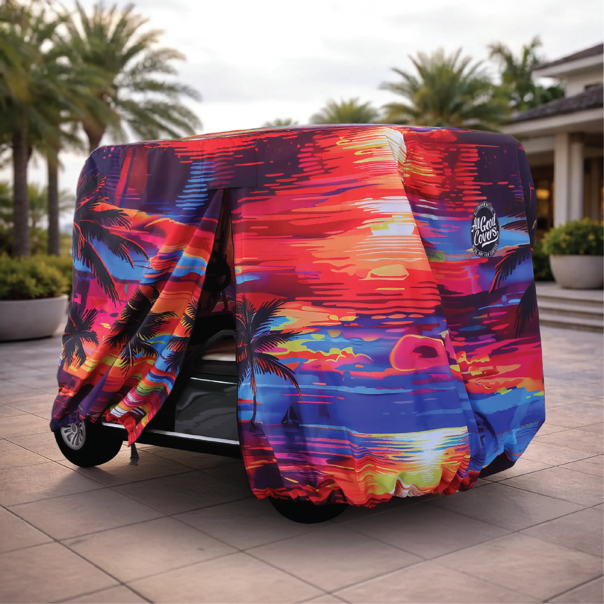 It's 5 O'clock Somewhere Golf Cart Cover My Store{{golf cart cover}} {{4 passenger}}