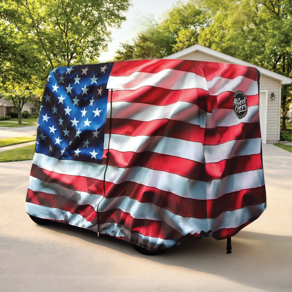 Star Spangled Banner Golf Cart Cover My Store{{golf cart cover}} {{4 passenger}}