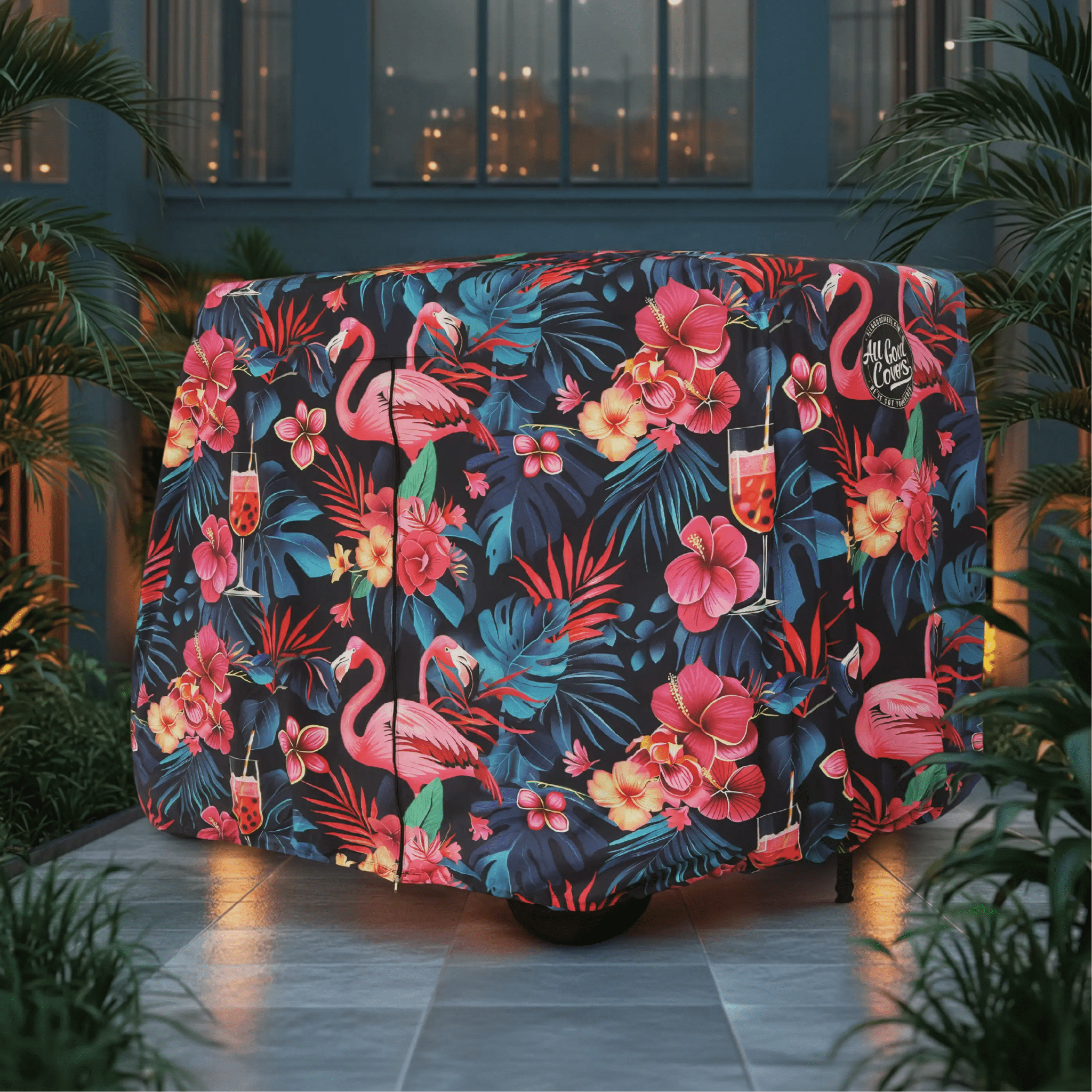 Flamingo Party Golf Cart Cover My Store{{golf cart cover}} {{4 passenger}}