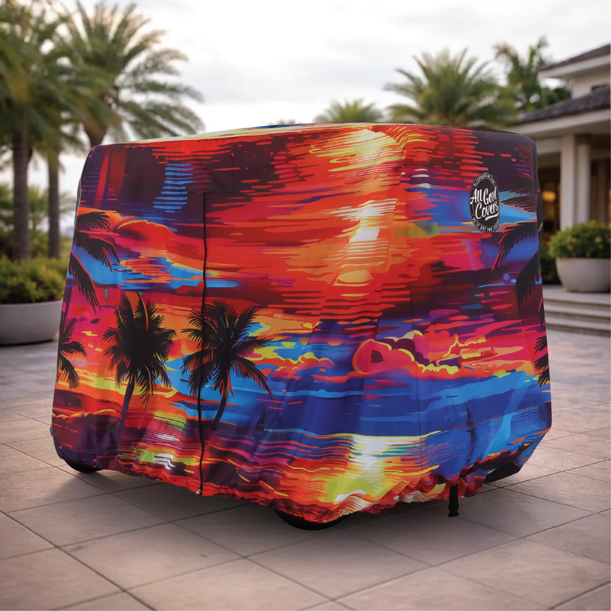 It's 5 O'clock Somewhere Golf Cart Cover My Store{{golf cart cover}} {{4 passenger}}