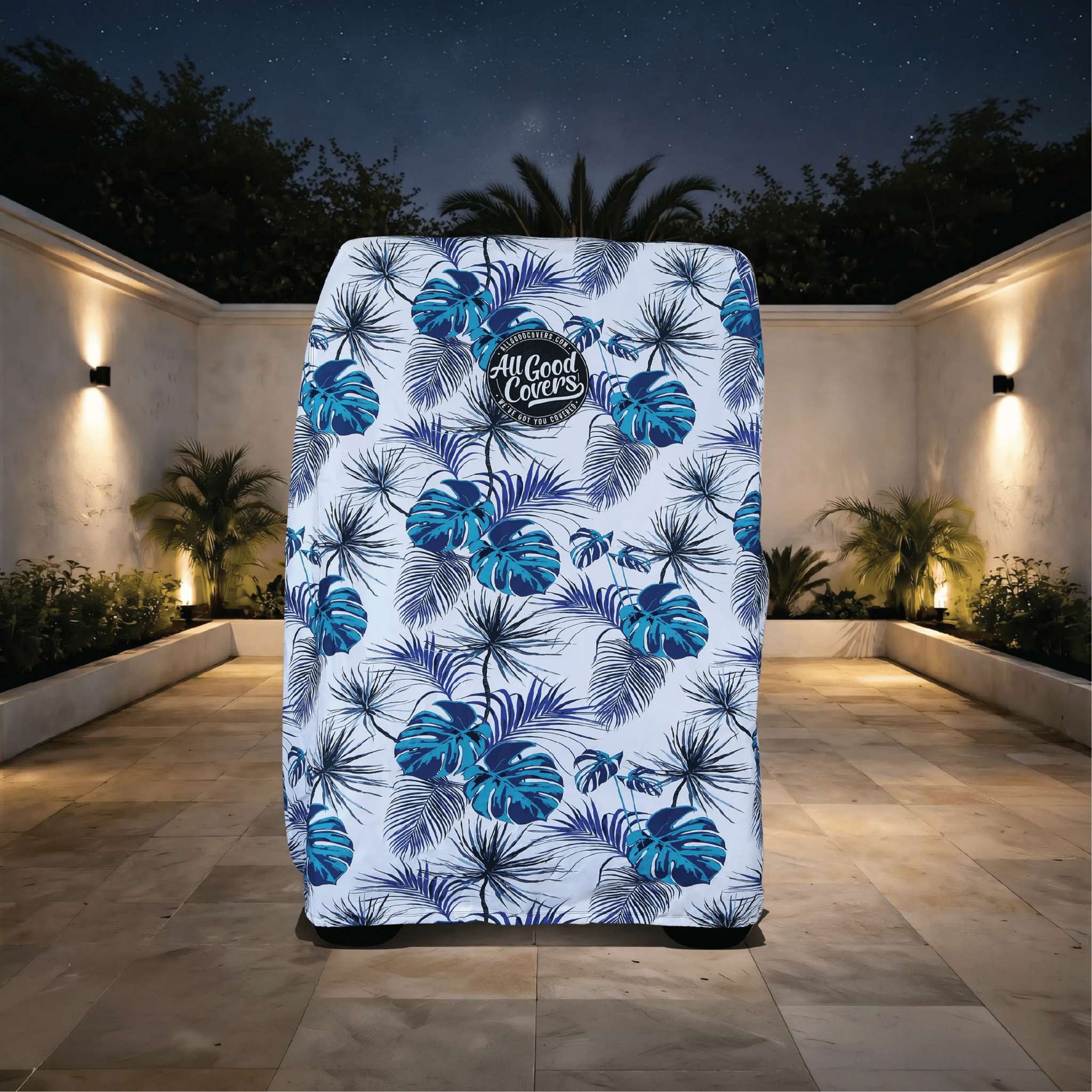 Teal Blue Tropics Golf Cart Cover My Store{{golf cart cover}} {{4 passenger}}