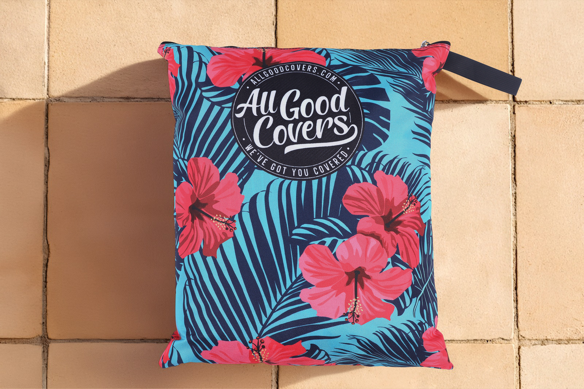 Golf cart cover hibiscus