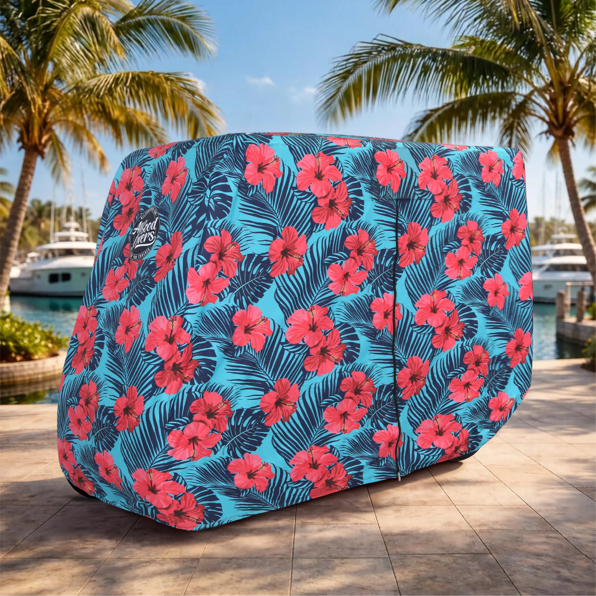 Hibiscus Golf Cart Cover My Store{{golf cart cover}} {{4 passenger}}