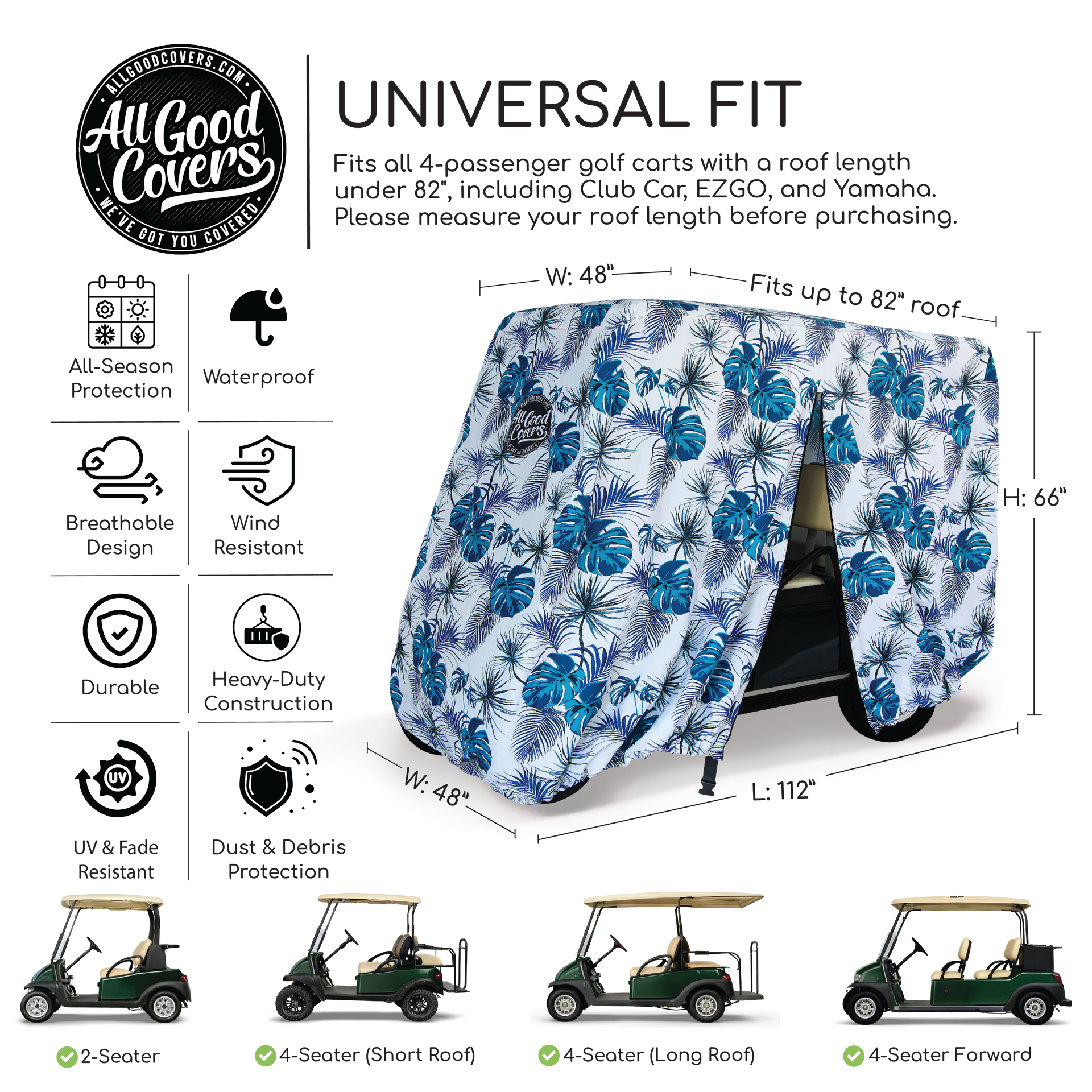 golf-cart-cover-club-car-tempo-4-seater-warranty-badge.png
Alt: Golf cart cover Club Car Tempo 4 seater premium 5 year manufacturer warranty badge for total buyer confidence.